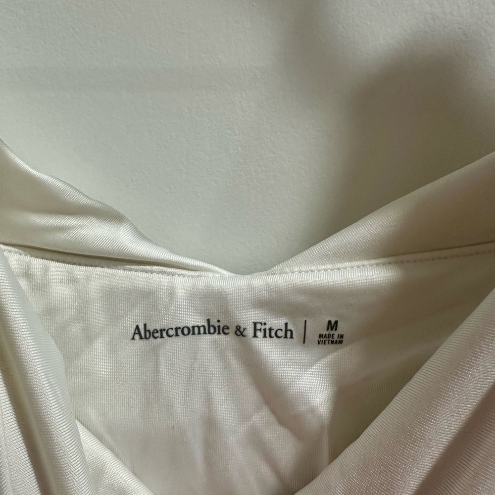 Abercrombie Draped Off-Shoulder Ivory Bodysuit - Picture 3 of 3